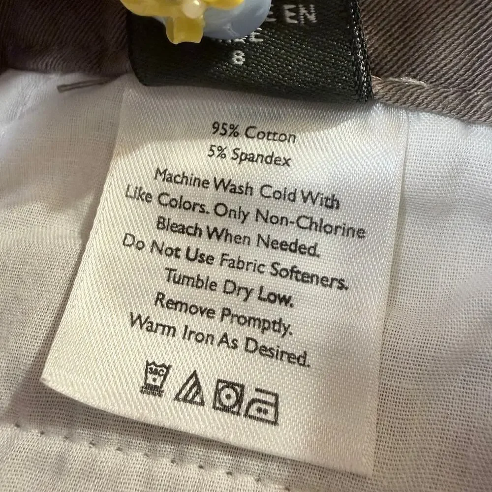 Eddie Bauer Shaw Fit Cotton Blend Bootcut Chino Pants Sz 8 Women Utility Casual